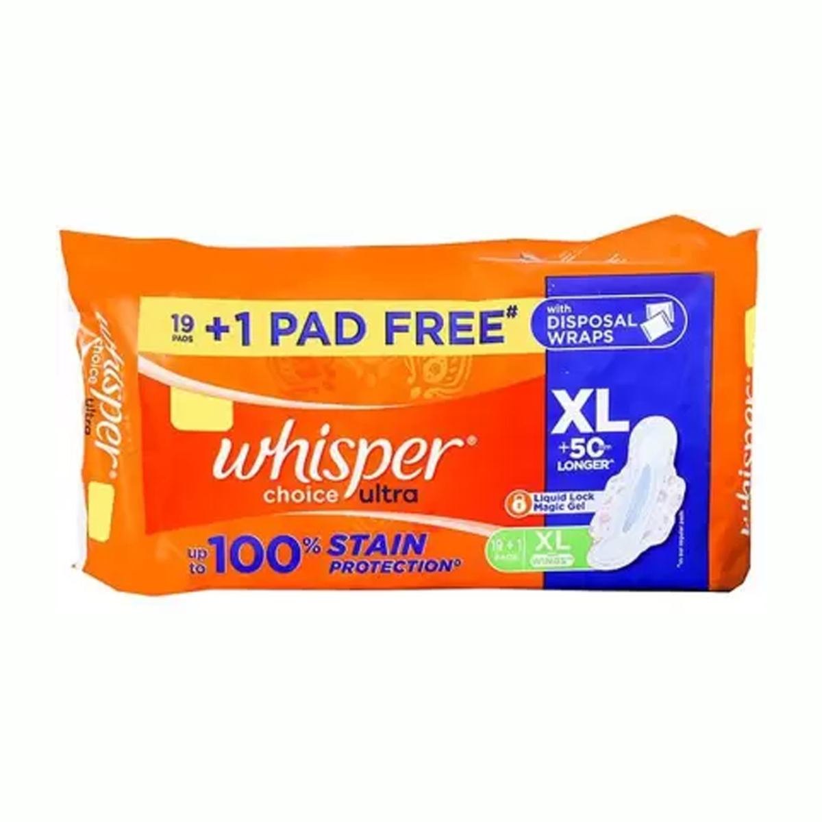 Whisper Sanitary Pads - Choice Ultra Wings Extra Large, 20 pcs