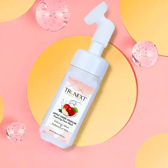 TrunextApple Cider Vinegar Foaming Face Wash with Brush