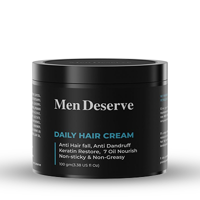 Buy Men Deserve Daily Hair Cream For Hair Fall Control & Dandruff Keratin Restore Online